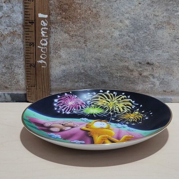 Garfield Calendar July Plate Jim Davis Plate No A 1444 Danbury Mint - Picture 9 of 14